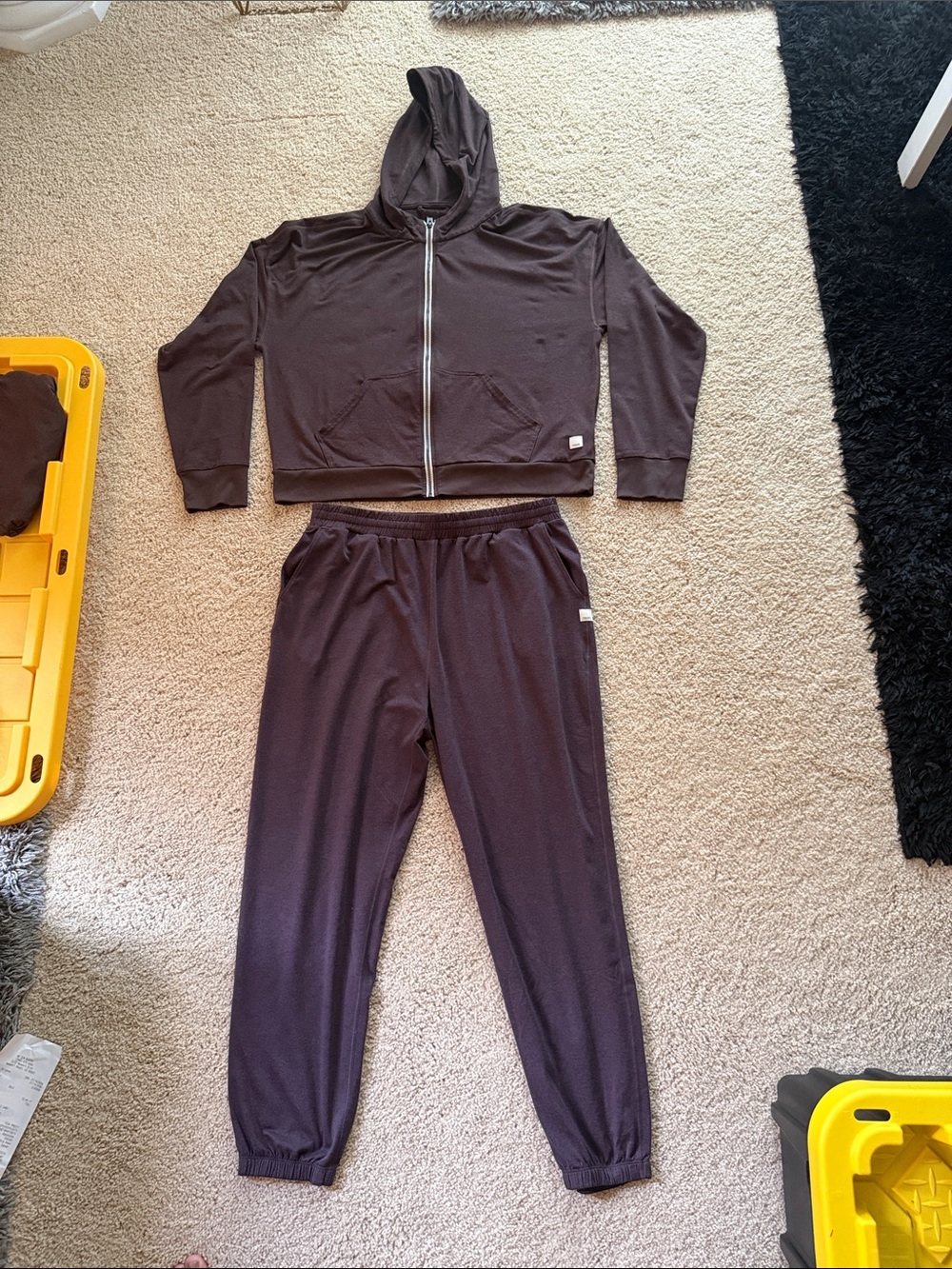 Vuori. Dark Brown, Two-Piece Hoodie & Jogger Set - Picture 1 of 1